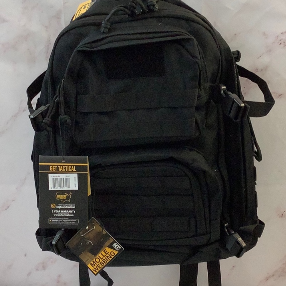 NWT Highland Tactical Major Backpack  - Black
